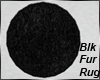 Black Round Rug