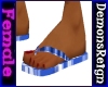 Blue Plaid Flip Flops
