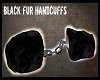 Black Fur Handcuffs