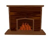 Wood animated fireplace