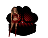 black&red kissing chair