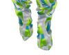 melted green shoes