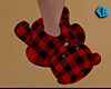 Red Teddy Slipper Plad M