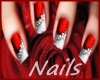 💅 Red  Diamonds Nails