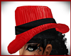 black and red hat