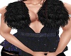 navy gilet fur collar