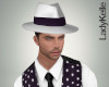 Panama Hat Purple/White