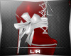 L!A xmas boots red/wht