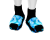 Blue flame slippers