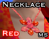 MS Flower necklace red