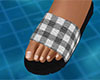 Gray Sandals Plaid 5 (F)