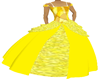 girls ballgown yellow