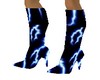 Blue Lightening Boots