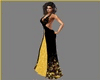 P9)Black Gold dress chic