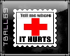 Where it hurts stamp