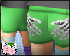 CZ~ Skully shorts GREEN