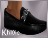 K black leather shoes