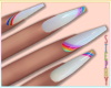 |S| White/Rainbow Nails