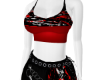 black and red otfit