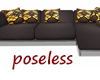 UC poseless brown couch