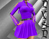 Ruffled Dress in Purple