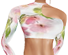One Shoulder Floral Top