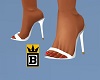 (B) White Mule Sandals