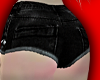 ‪♡ jean shorts blk