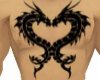 DragonHeart Chest tattoo