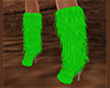 Light Green Boots Fur F