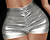 shiny leather shorts - M