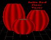 Satin Red Floor Vases