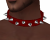 RED SPIKE COLLAR