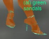 (al) sandals water green