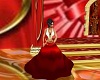 red and white ballgown