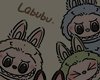 Labubu chaveiro black