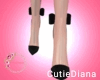D Black heel bow