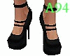 Black strips shoes