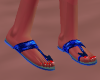 Blue Flowered Sandals