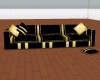 (LOU) gold n black couch