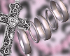 y2k cross ear piercing