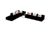 superme black couch