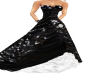 black and wihte gown