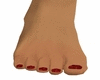 deep red toe nails 