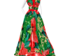 Christmas Floral Gown