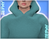 Z | Cyan Baggy Hoodie