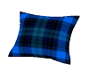 blue flanel pillow