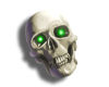 Glowing green Eyes-Skull