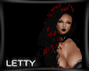 Vamp Hair Red Roses Blk