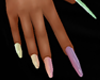 long glossy pastel nails